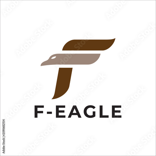 Bold F Eagle Letter Logo Premium Brand Identity