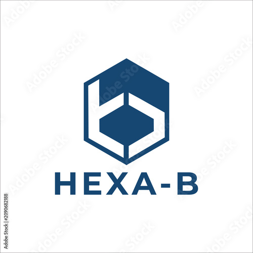 Hexagonal Monogram B Letter Logo Modern Corporate Brand Identity