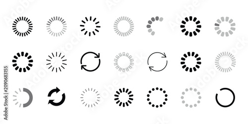 Canvastavla Loading and buffering vector icons for web interfaces, mobile applications, user experience, digital dashboards, and modern graphic design