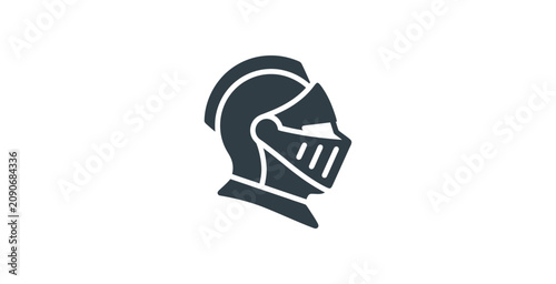 Photos Knight Helmet Minimalist Icon