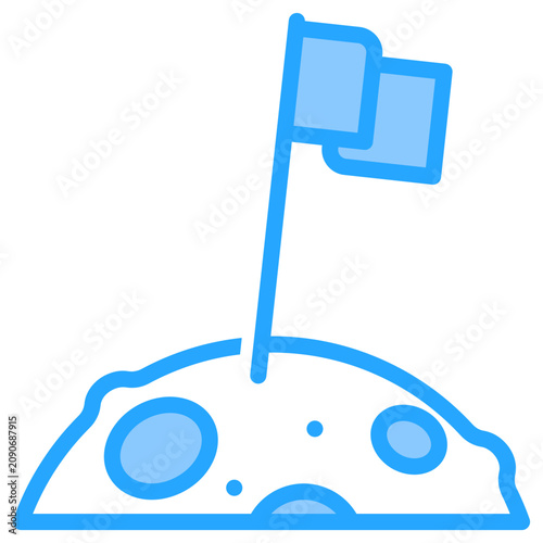 Fotografía Flag On The Moon Icon