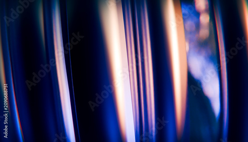Abstract background with flowing blue line and light