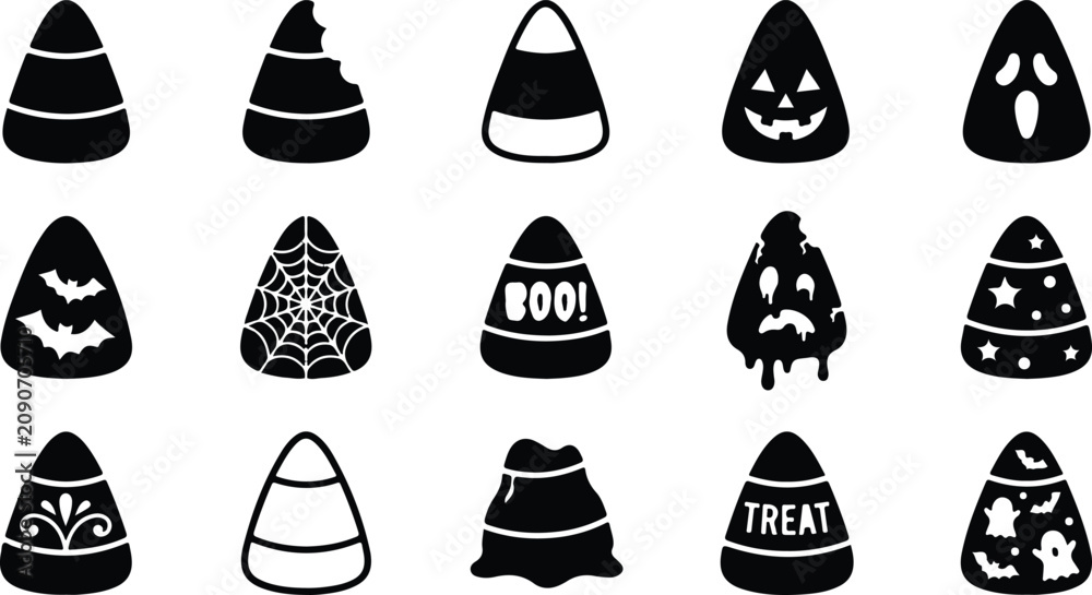 Naklejka premium Halloween candy corn clip art and icons