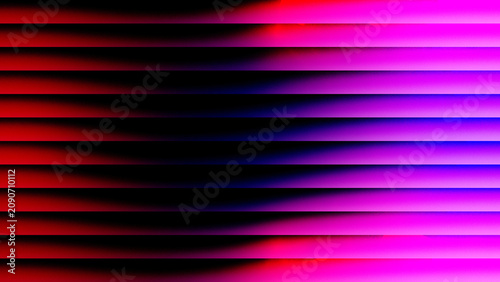 Quadro su tela Abstract Red Metal Line Pattern Background with Horizontal Stripes and Dark Corrugated Texture Design