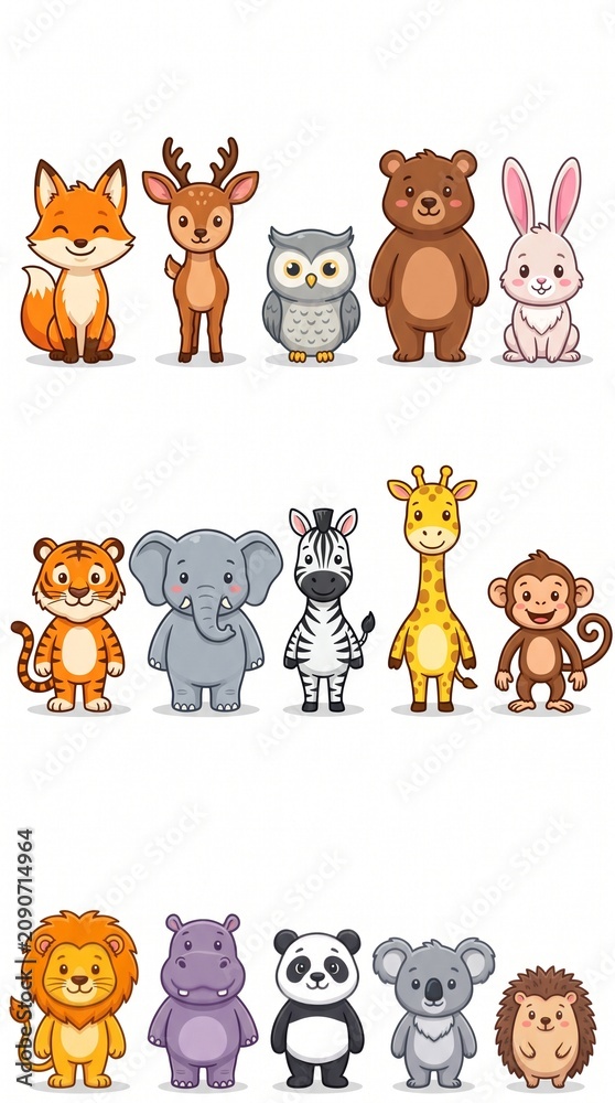 Obraz premium set of animals