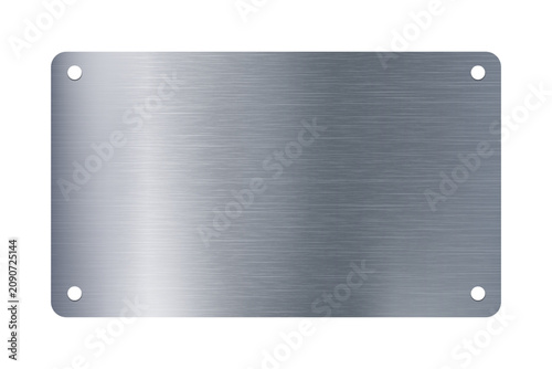 Metal silver background for plate steel stainless and panel template brush. Frame alu sign for brushed tag texture and aluminum card iron. Metal sheet plaque for plate aluminium structure.