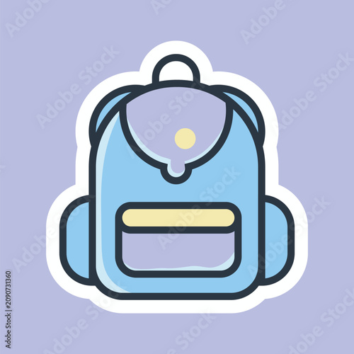 Colorful school bag illustration 
