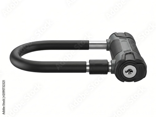 Heavy Duty Bicycle U Lock Security D Lock Isolated on White Background