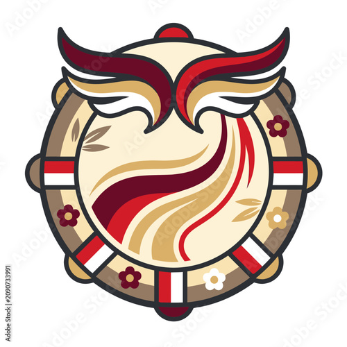 Eagle design celebrating Indonesia Independence Day in vibrant colors