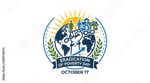 Canvas-taulu International Day for the Eradication of Poverty commemorative logo