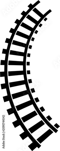 Railroad Silhouette Vector Illustration