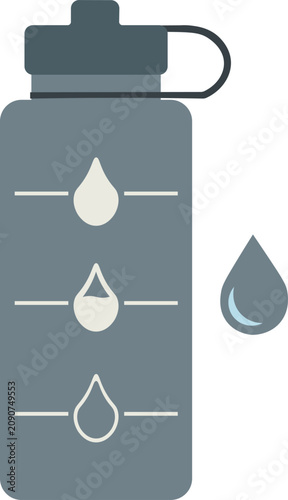 Water drops dripping from eco tank conceptual illustration
