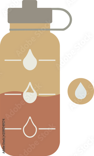 Water drops dripping from eco tank conceptual illustration