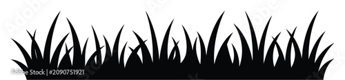  Grass Silhouette Vector Illustration for Nature and Landscape Design Elements  