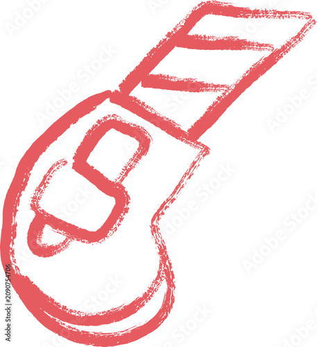School Item Crayon Illustration