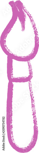 School Item Crayon Illustration