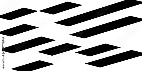 Obraz na plátně Abstract perspective parallelogram shapes with 3d dimensional effect