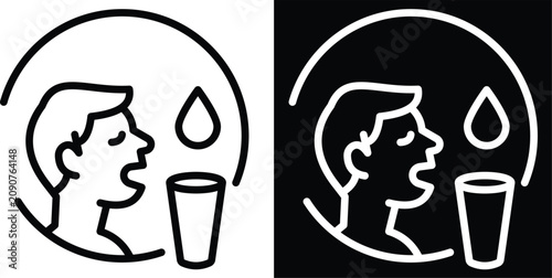Obraz na plátně thirst Two-tone version in black and white background