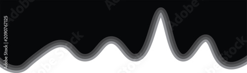 Black and gray wavy layered abstract background wave curve