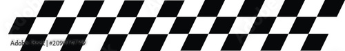 Black and white checkered pattern optical illusion geometric