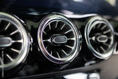 Konstfotografi Modern automotive climate control system and air ventilation conditioning grill