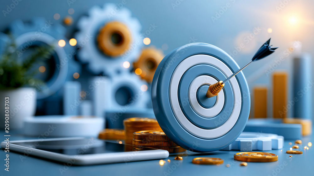 Fototapeta premium A clean content marketing with strategic planning concept for new business on a bright background content marketing strategic planning new business communication advertising