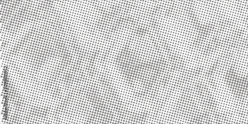 Halftone Dot Pattern Background Texture In Black And White Retro Graphic Design