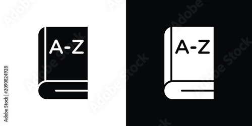Foto Dictionaries icon editable graphic series