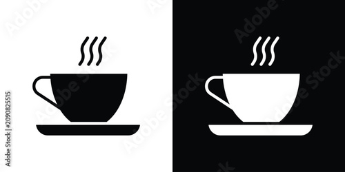 Hot coffee cup icon editable graphic series