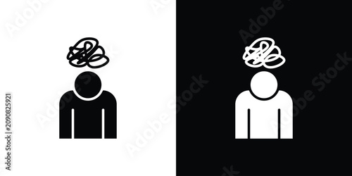 Konstfotografi Mental disorder icon editable graphic series