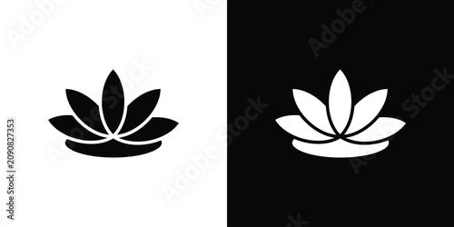 Cuadro en lienzo Water lily icon editable graphic series
