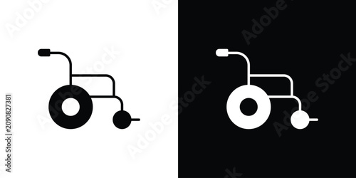 Foto Wheelchair icon editable graphic series