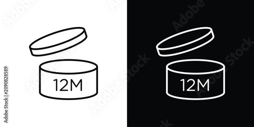 Billede på lærred 12M icon line illustration group