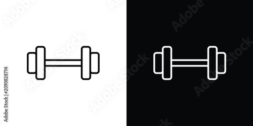 Obraz na płótnie Barbell icon line illustration group