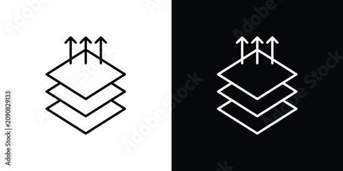 Bild auf Leinwand Breathable icon line illustration group