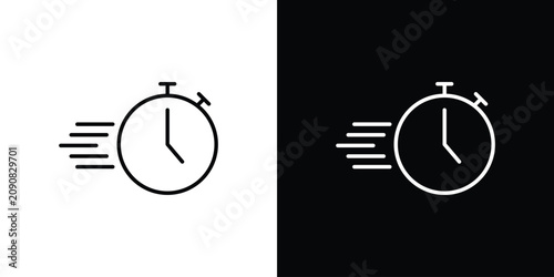 Bild auf Leinwand Express icon line illustration group