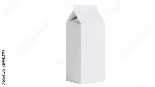 Obraz na płótnie Blank white gable top carton packaging, isolated on transparent background