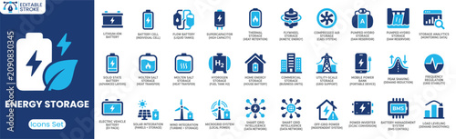 Canvastavla Energy Storage icon set