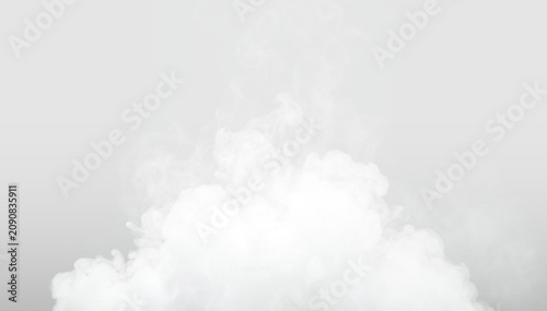 Cuadro en lienzo white smoke plume rising in black background, vapor or fog effect for special ef