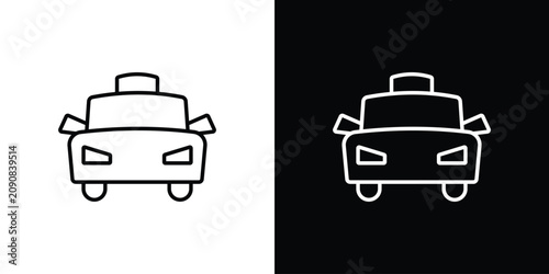 Foto Taxi icon editable elements kit