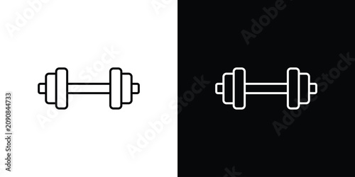 Bild auf Leinwand Barbell icon simple graphics pack