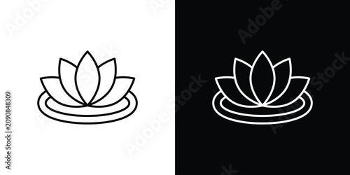 Bild auf Leinwand Water lily icon simple graphics pack