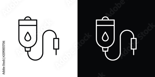 Konstfotografi Blood transfusion icon outline design collection. EPS10
