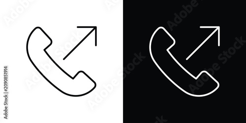Foto Call outgoing icon outline design collection. EPS10
