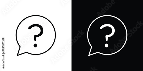 Tableau sur toile Comment question icon outline design collection. EPS10