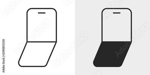 Foldable Phone Icon represents foldable smartphones and next-generation mobile technology.