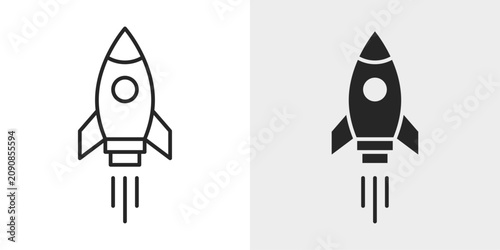 Startup Rocket Icon represents startup growth, innovation, and business launch.