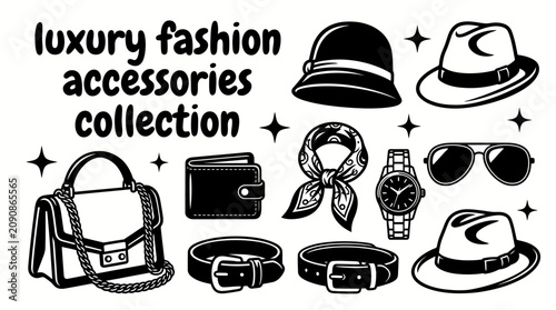 Fotografie premium fashion accessories collection featuring designer handbags leather walle