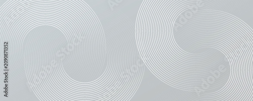 Canvastavla Abstract white glowing geometric lines on gray background