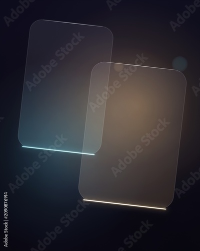 Glassmorphism Tech Shapes Background